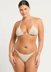 Ingrid Triangle Bikini Top in White Lurex