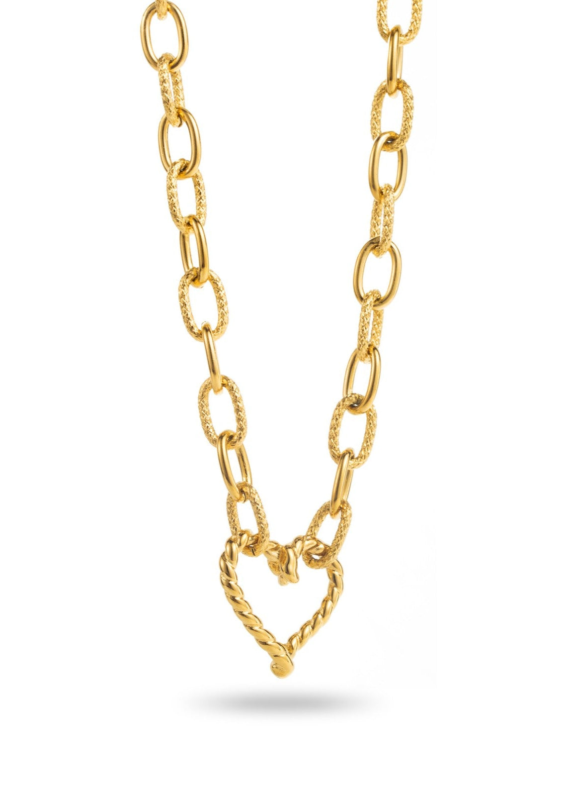 Twisted Heart Chain Necklace