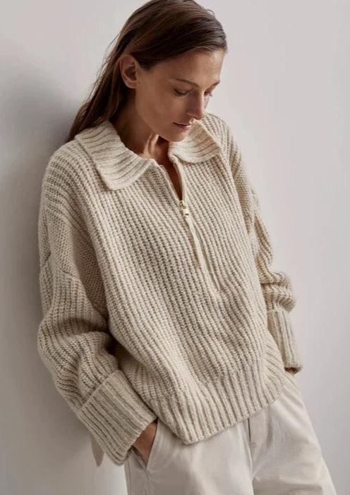 Varley - Amelia Half Zip Knit Sweater - OutDazl