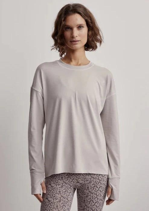 Varley - Cella Long Sleeve Tee in Chateau Grey - OutDazl