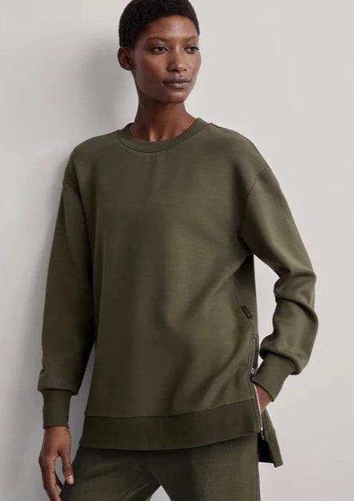 Varley - Charter Sweatshirt in Olive Night - OutDazl