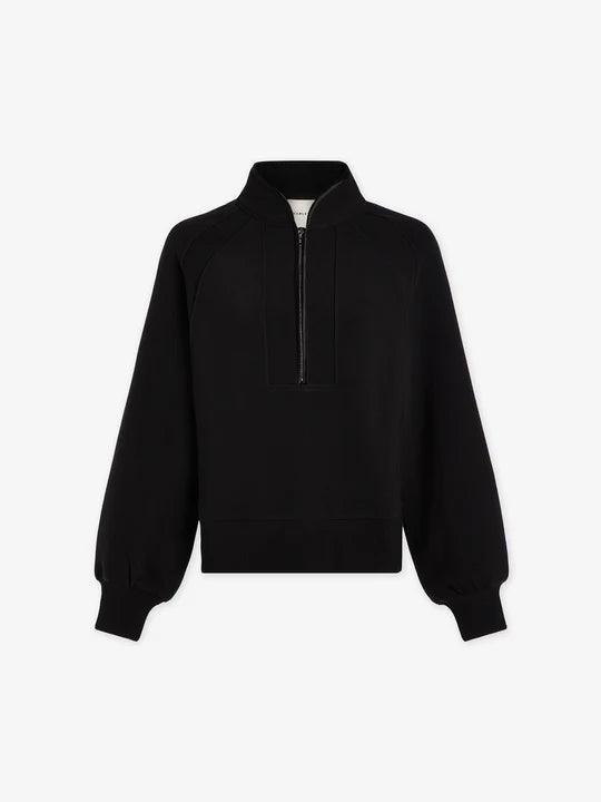 Varley - Cortina Half Zip Sweater in Black - OutDazl