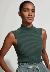 Varley - Fowler Fitted Knit Tank in Coriander - OutDazl