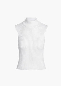 Varley - Fowler Fitted Knit Tank in White - OutDazl
