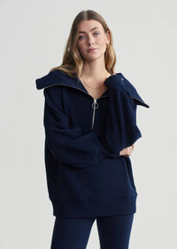 Vine Half Zip Sweatshirt  in Dark Sapphire