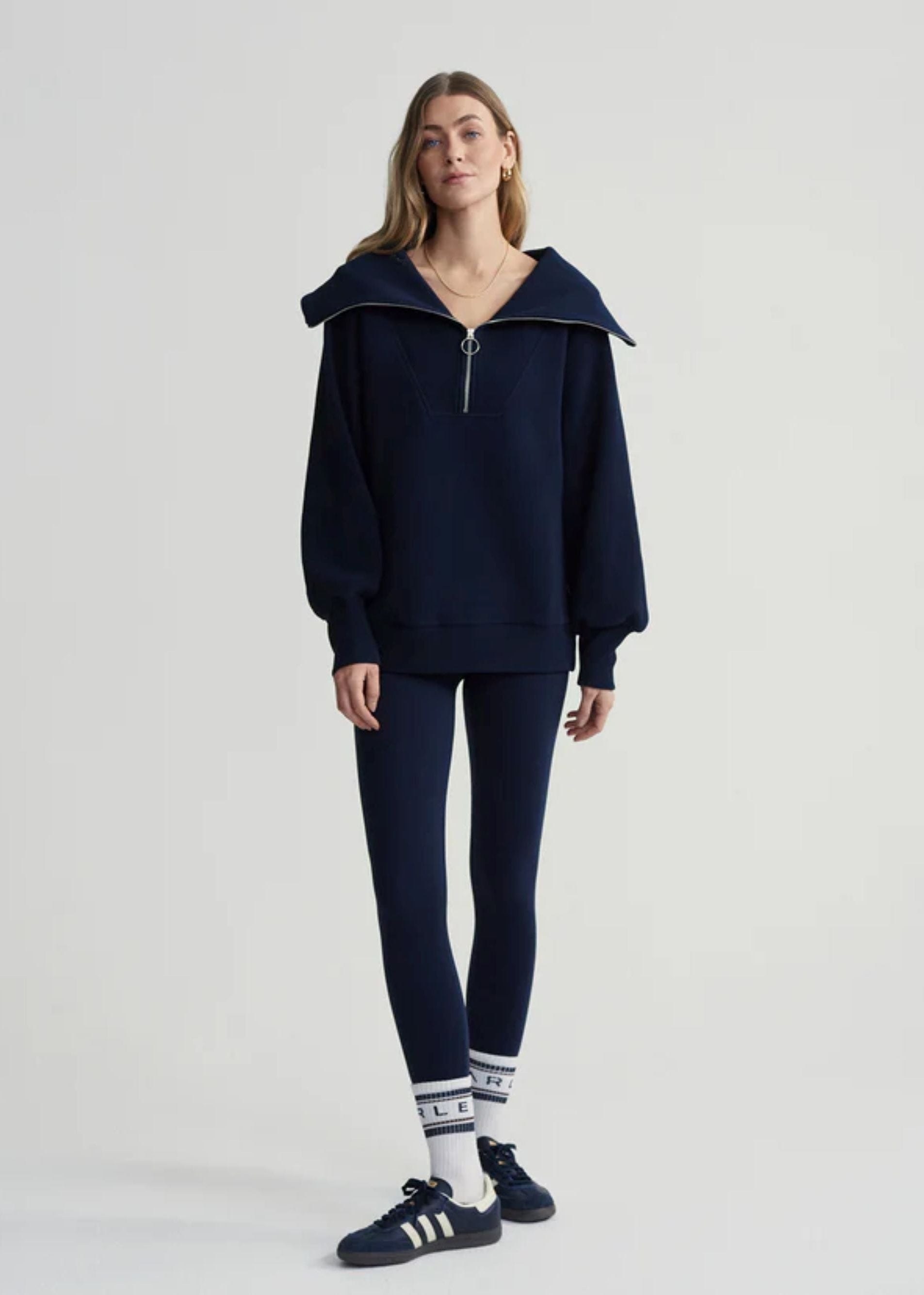 Varley | Vine Half Zip in Dark Sapphire – OutDazl