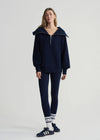 Vine Half Zip Sweatshirt  in Dark Sapphire