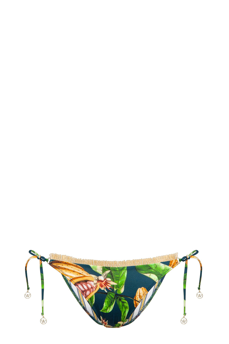 Watercult - Cocoa Tropics Side Tie Triangle Bikini Brief - OutDazl