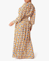 We Wore What - Addison Maxi Slit Dress in Tile - OutDazl