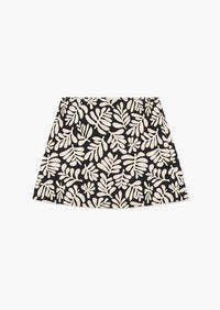We Wore What - Black Safari Leaves Tube Skirt - OutDazl