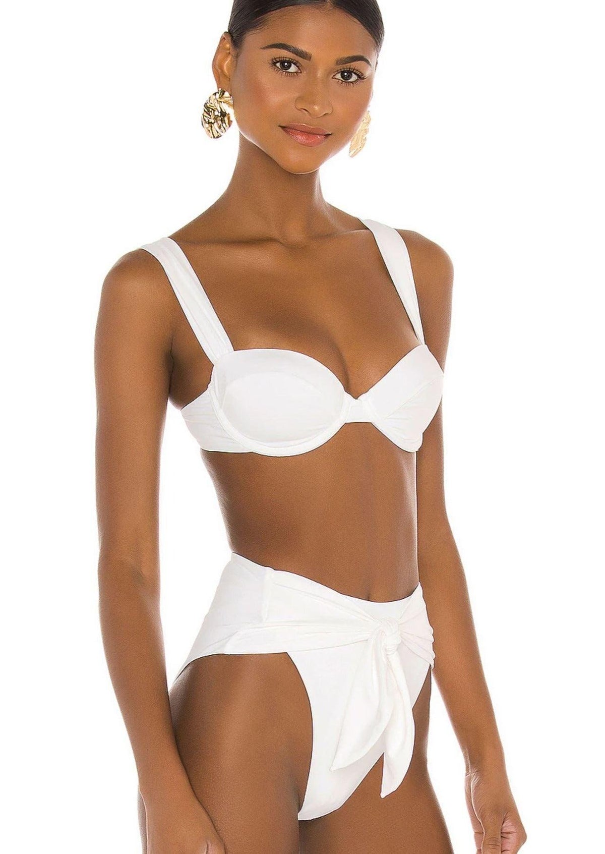 We Wore What - Claudia Bikini Top in Off White - OutDazl