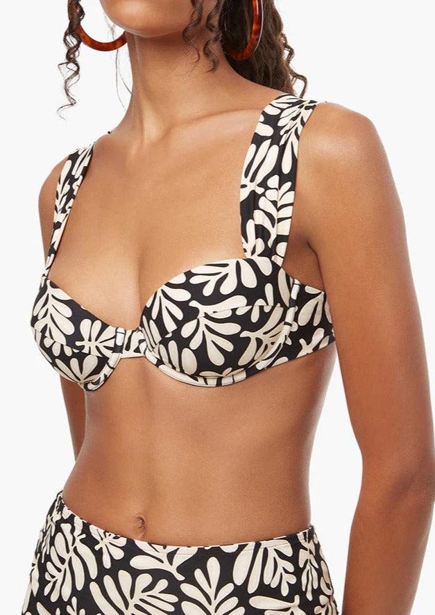 We Wore What - Claudia Bikini Top in Safari Leaves - OutDazl