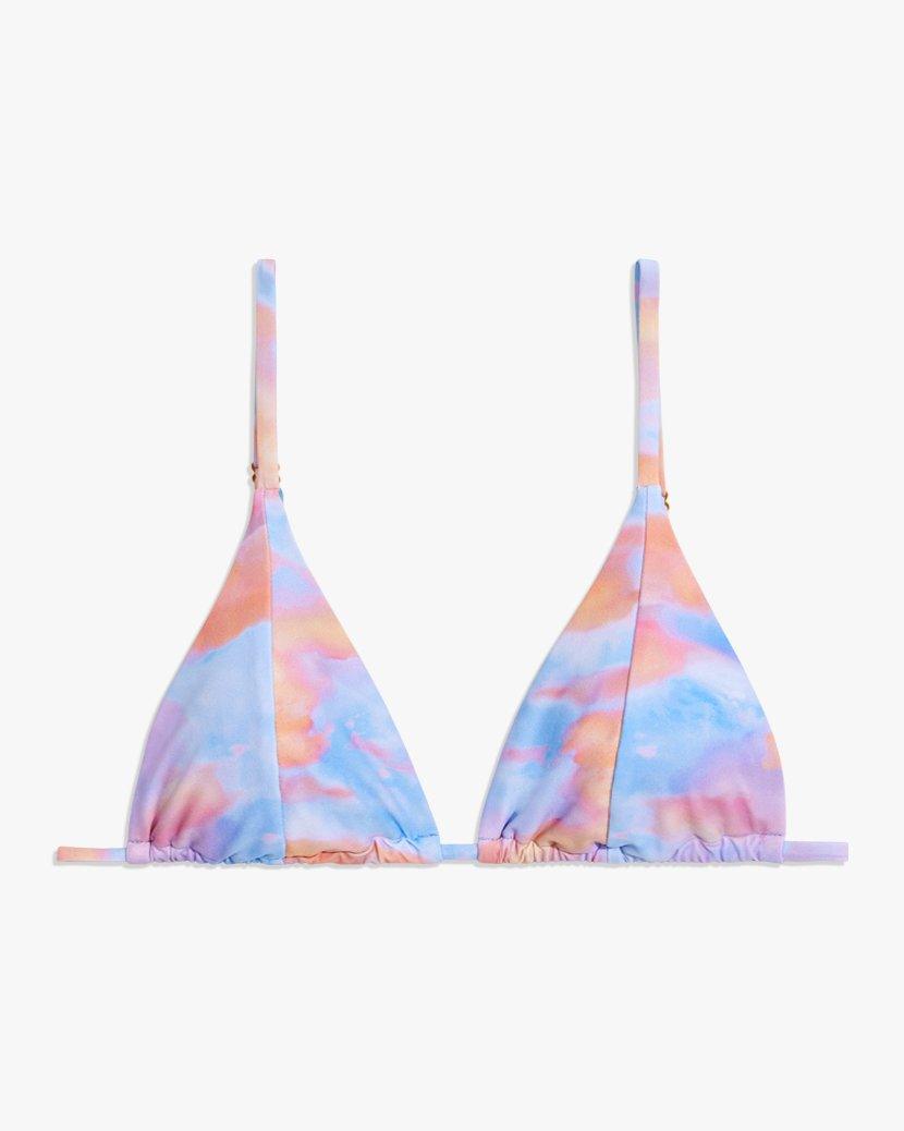 We Wore What - Cooper Triangle Bikini Top in Sunset Multi - OutDazl