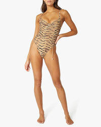 We Wore What - Danielle One Piece in Tan - OutDazl