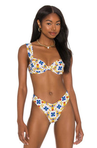 We Wore What - Delilah Bikini Bottom in Tile - OutDazl