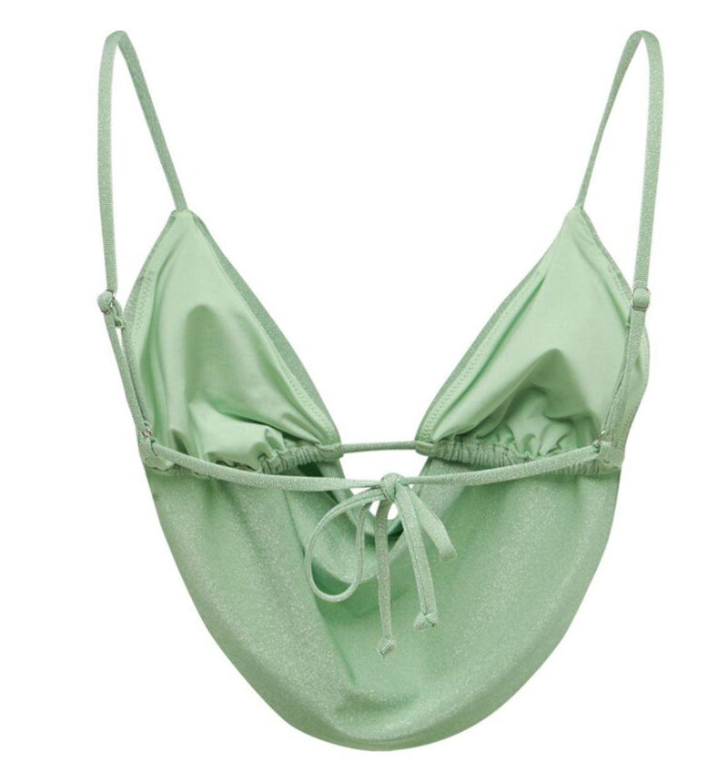 Green Swimsuit Top - Sparkly Bikini Top - Padded Bikini Top - Lulus