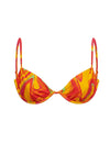 We Wore What - Ruched Underwire Bikini Set in Marble Print - OutDazl