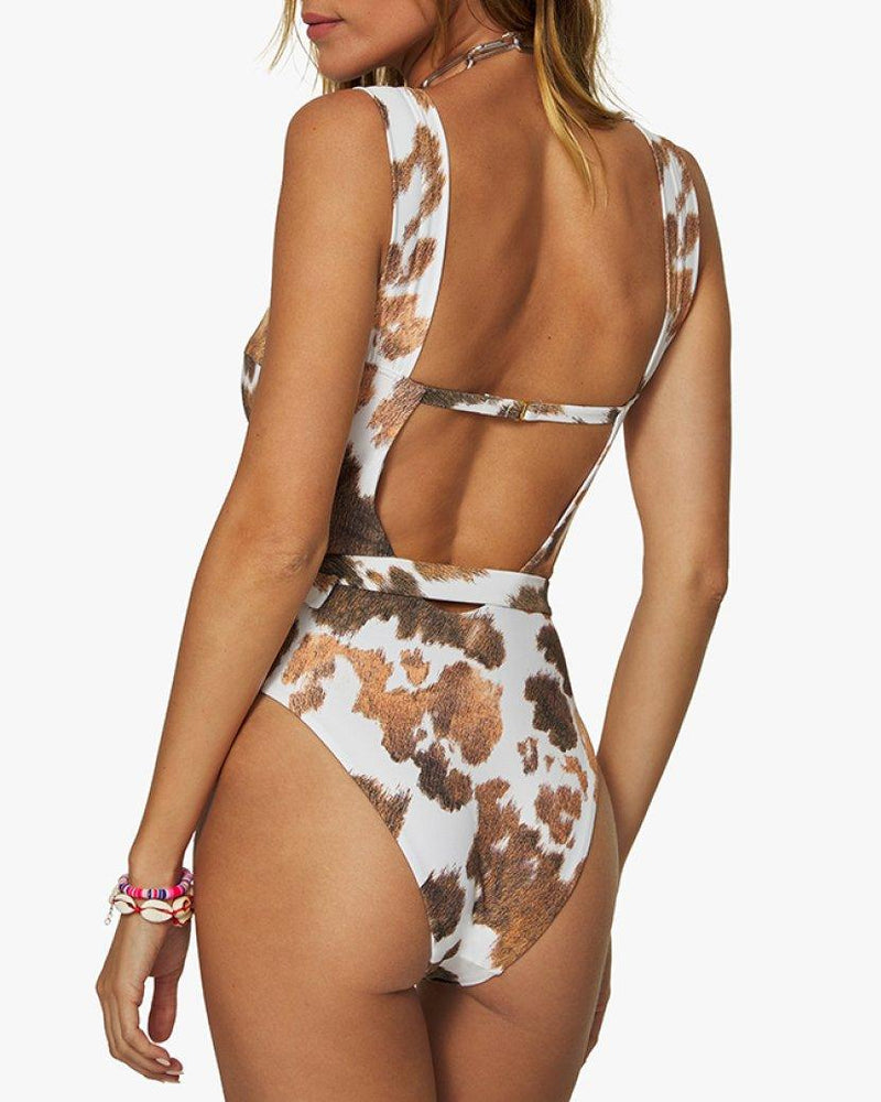 We Wore What - VINTAGE DANIELLE COWHIDE ONE PIECE - OutDazl