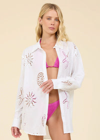 Ocean Eyelet Button Down-Surf Gypsy-OutDazl