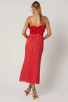 Winona - Imara Ruffle Dress in Crimson - OutDazl